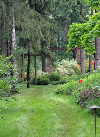 Сад в пейзажном стиле в Подмосковье